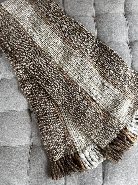 Hand Woven Wool Throw/Table Runner