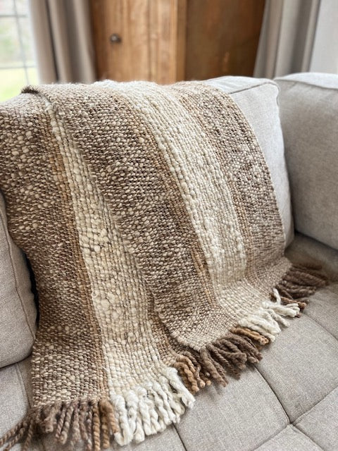 Hand Woven Wool Throw/Table Runner