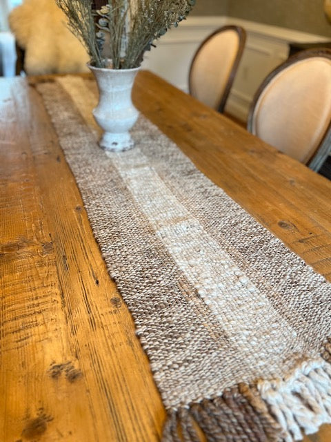 Hand Woven Wool Throw/Table Runner
