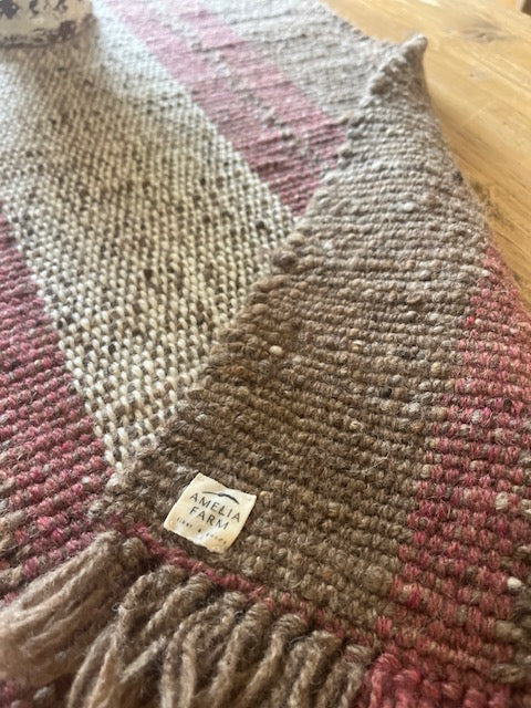 Hand Woven Wool Throw/Table Runner