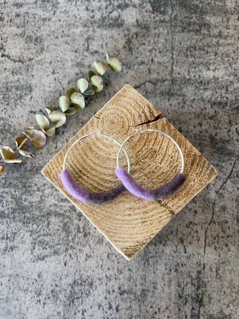 Felted Hoop Earrings
