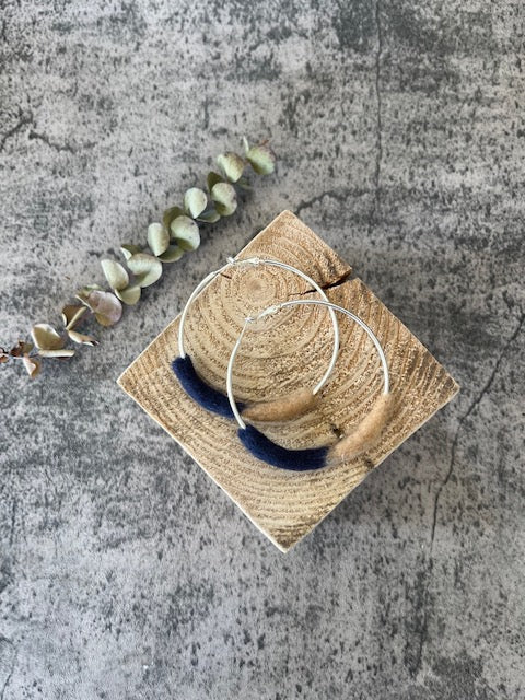 Felted Hoop Earrings