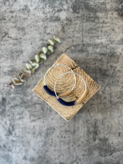 Felted Hoop Earrings