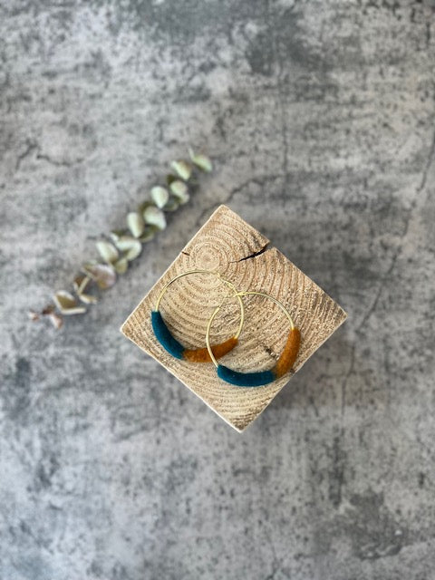 Felted Hoop Earrings