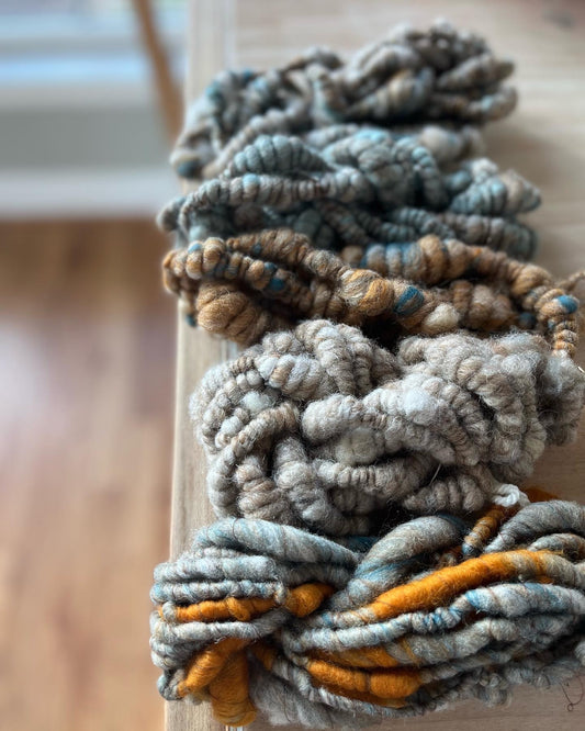 Hand Spun Art Yarn- Southwest Neutrals
