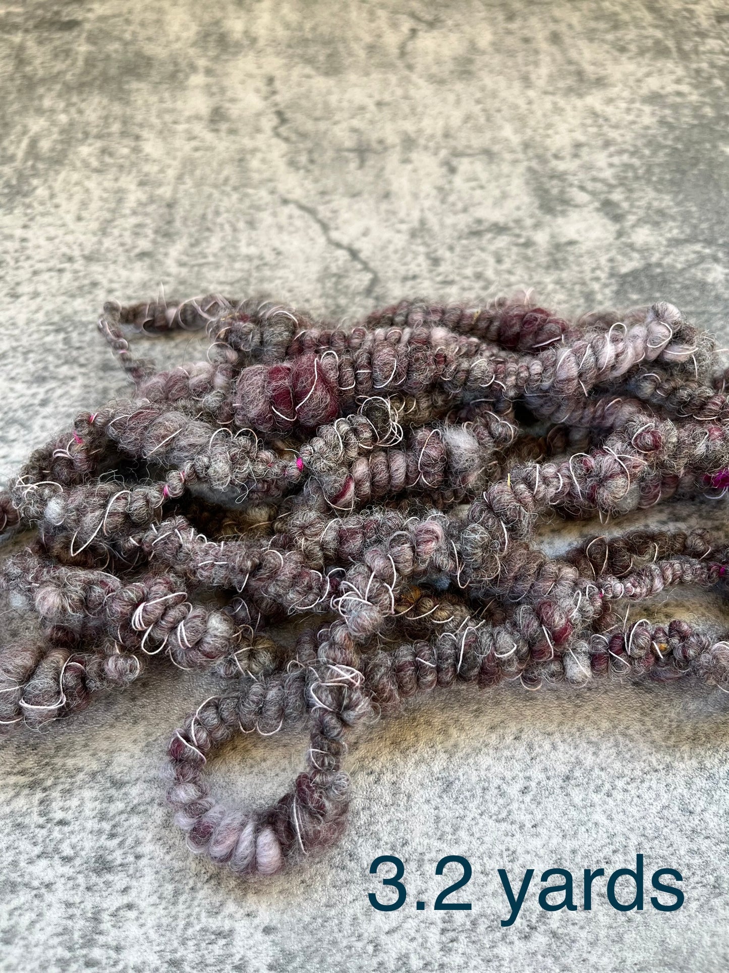 Hand Spun Art Yarn- Pinks and Neutrals