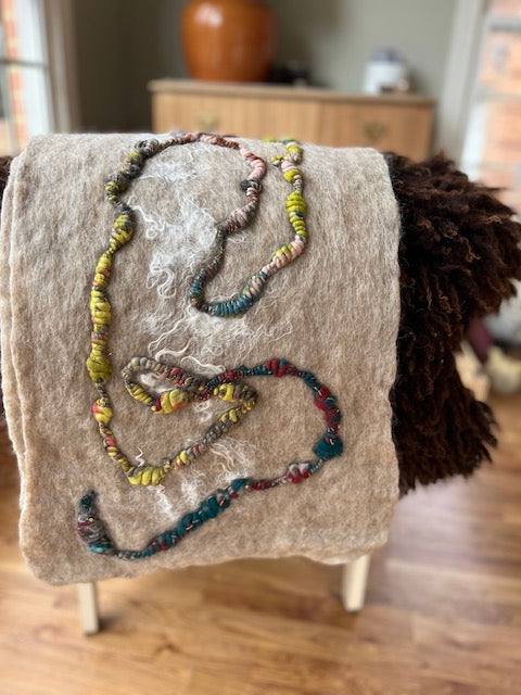 Hand Felted Wool Table Runner