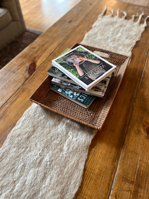 Hand Felted Wool Table Runner