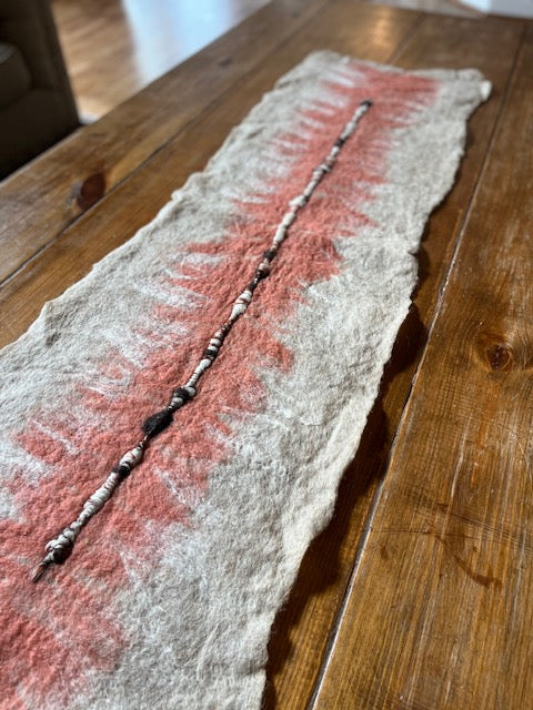 Hand Felted Wool Table Runner