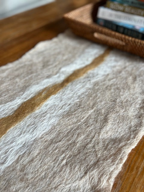 Hand Felted Wool Table Runner