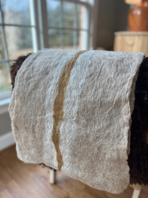 Hand Felted Wool Table Runner
