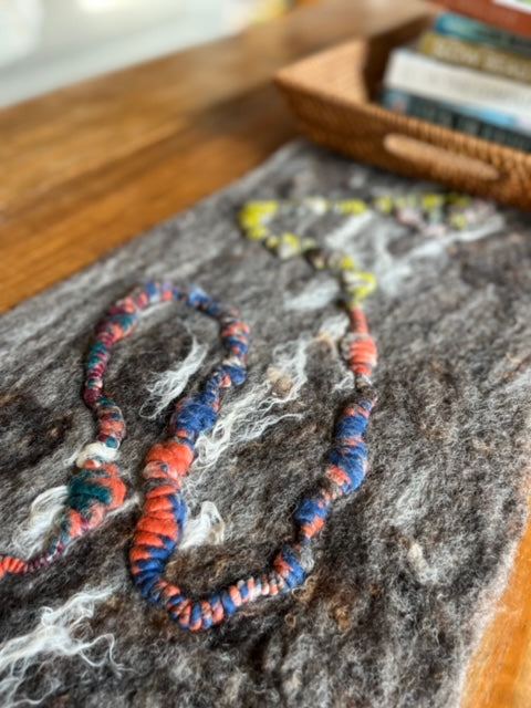 Hand Felted Wool Table Runner