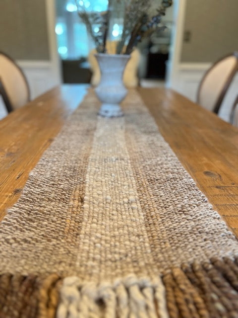 Hand Woven Wool Throw/Table Runner