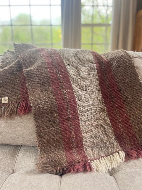 Hand Woven Wool Throw/Table Runner