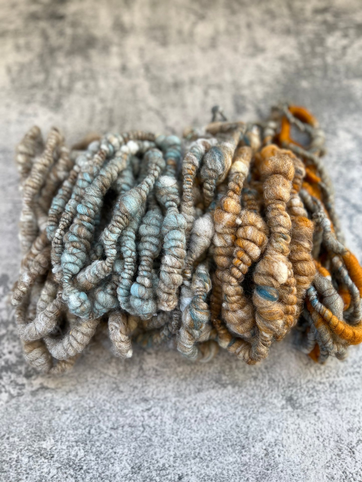 Hand Spun Art Yarn- Southwest Neutrals