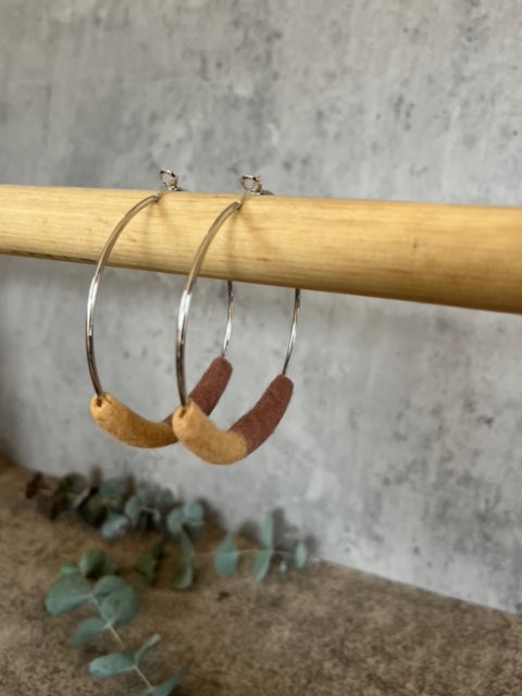 Felted Hoop Earrings