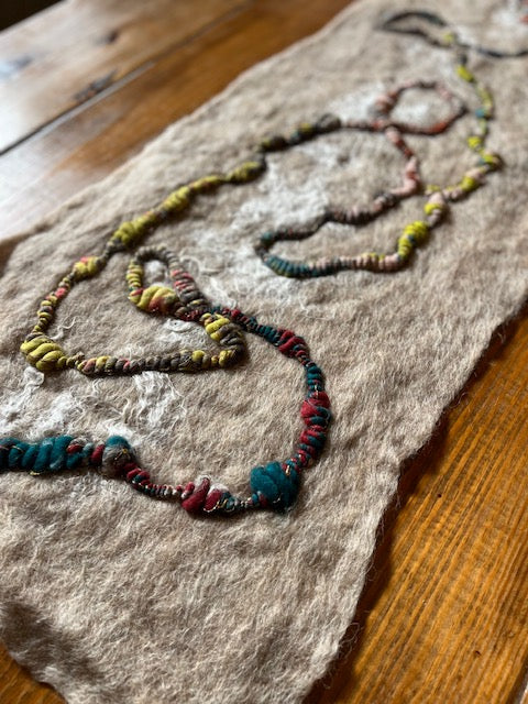 Hand Felted Wool Table Runner