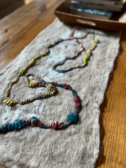 Hand Felted Wool Table Runner