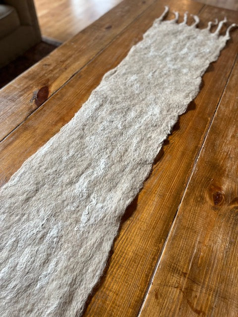 Hand Felted Wool Table Runner