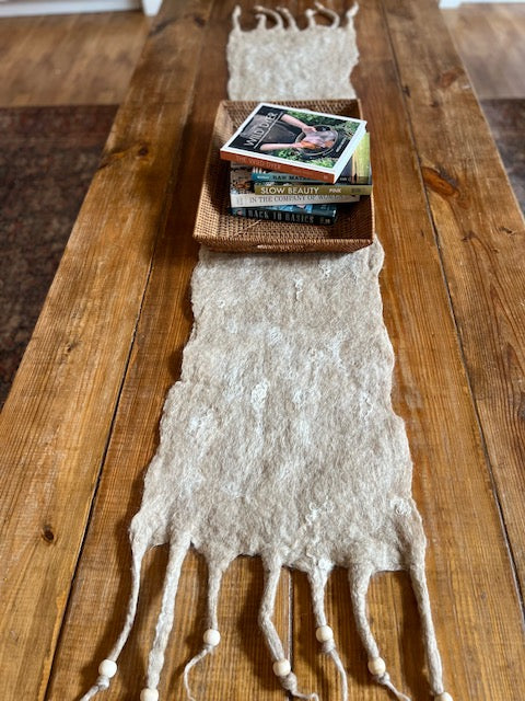 Hand Felted Wool Table Runner