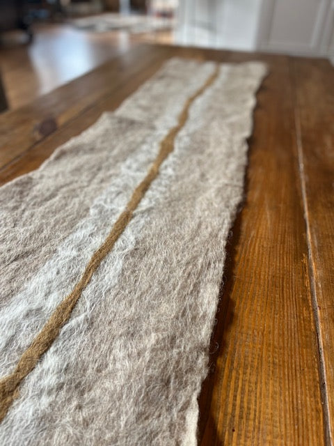 Hand Felted Wool Table Runner