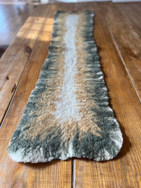 Hand Felted Wool Table Runner