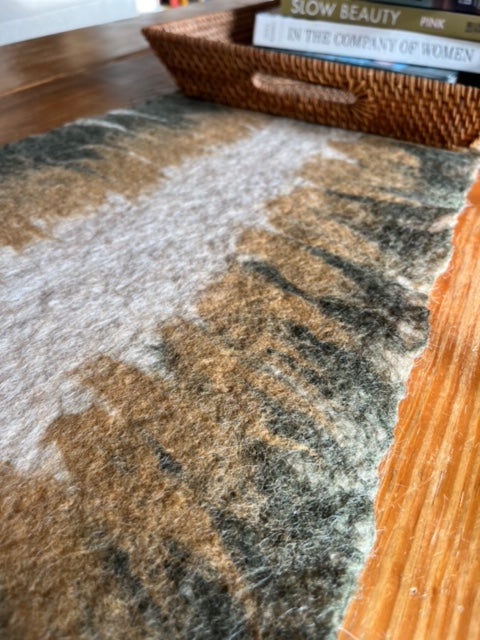 Hand Felted Wool Table Runner