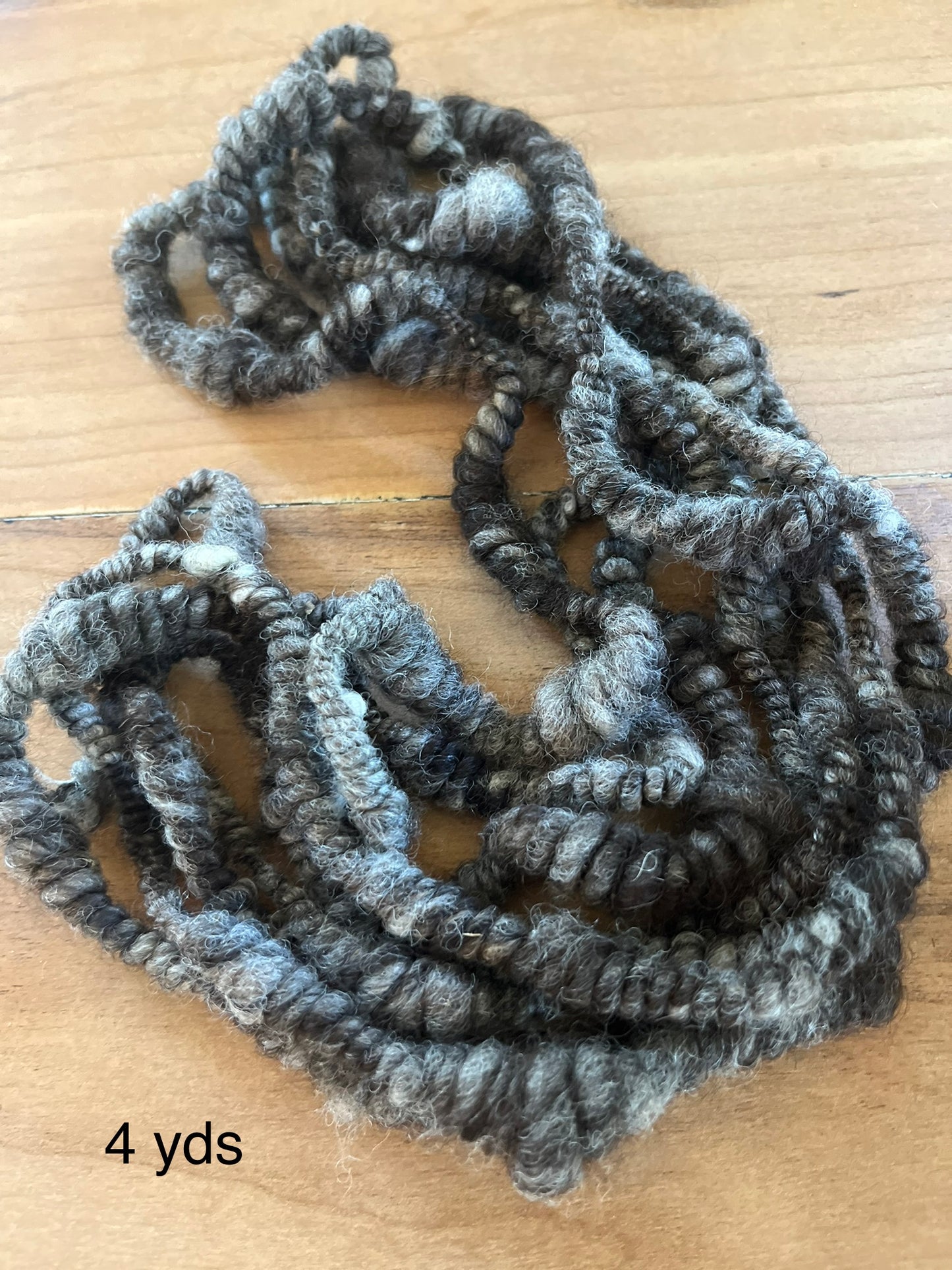 Hand Spun Art Yarn- Neutral Greys