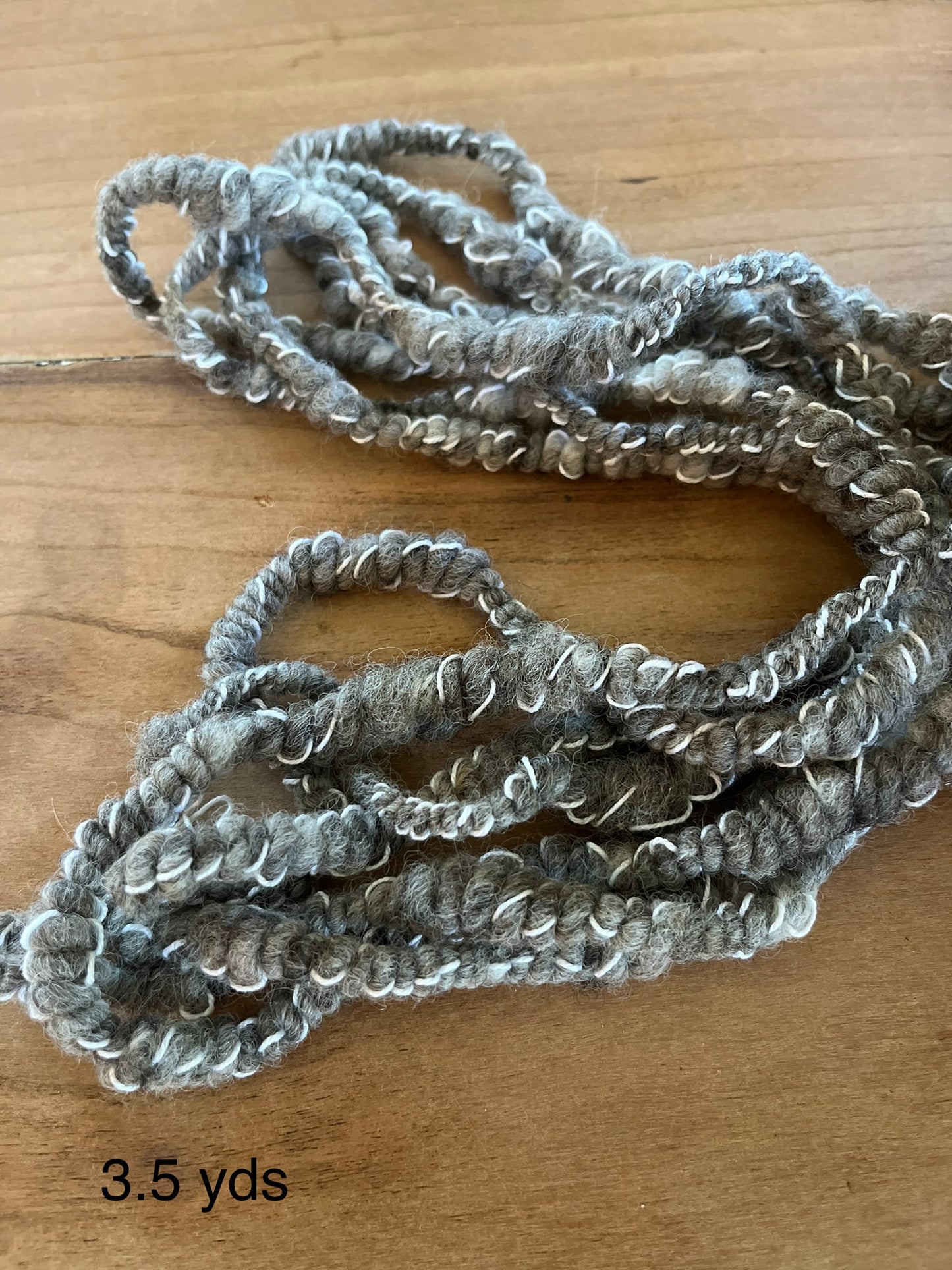 Hand Spun Art Yarn- Neutral Greys