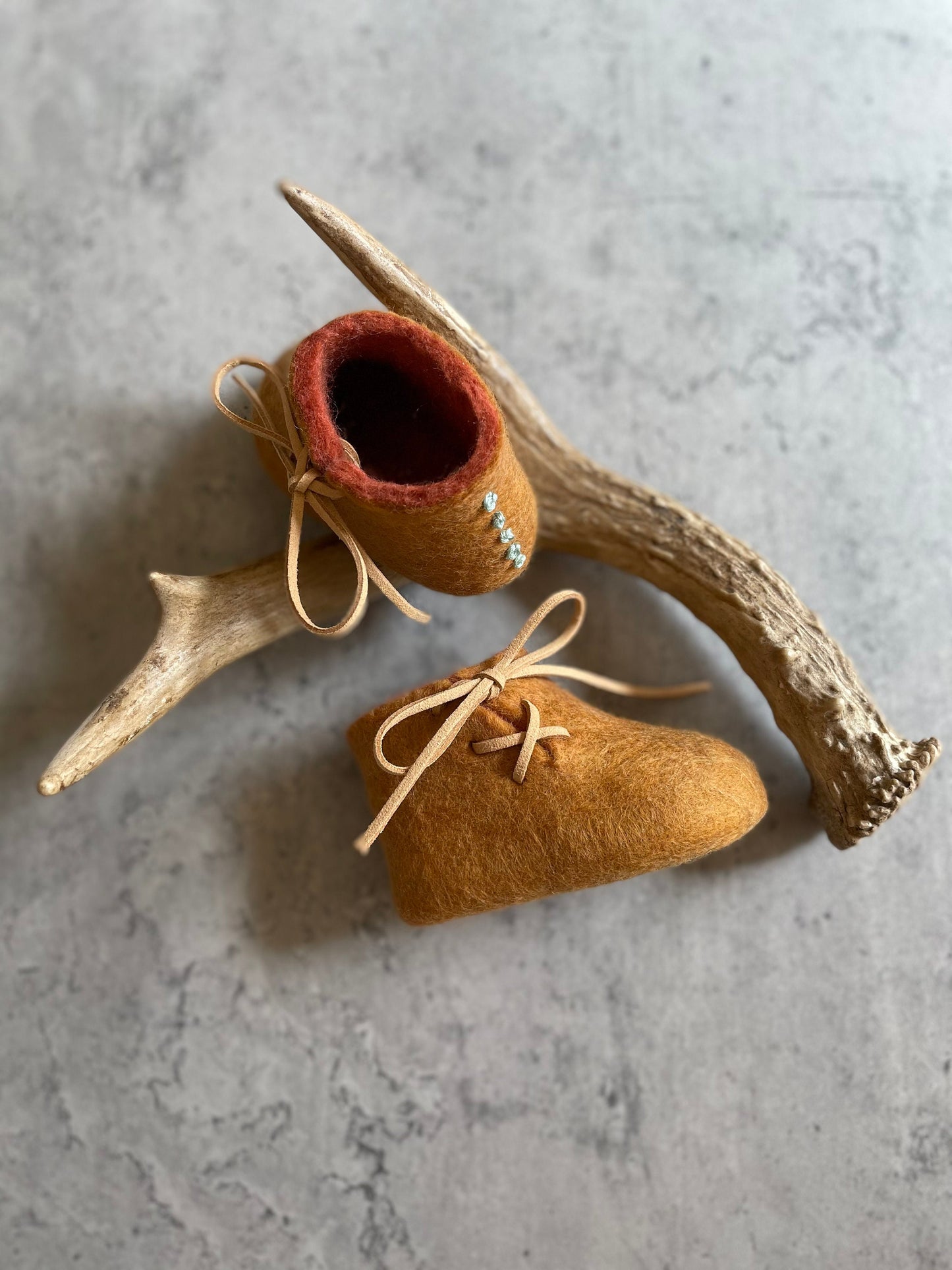 The Piedmont: Handmade Felted Wool Baby Booties For Infants