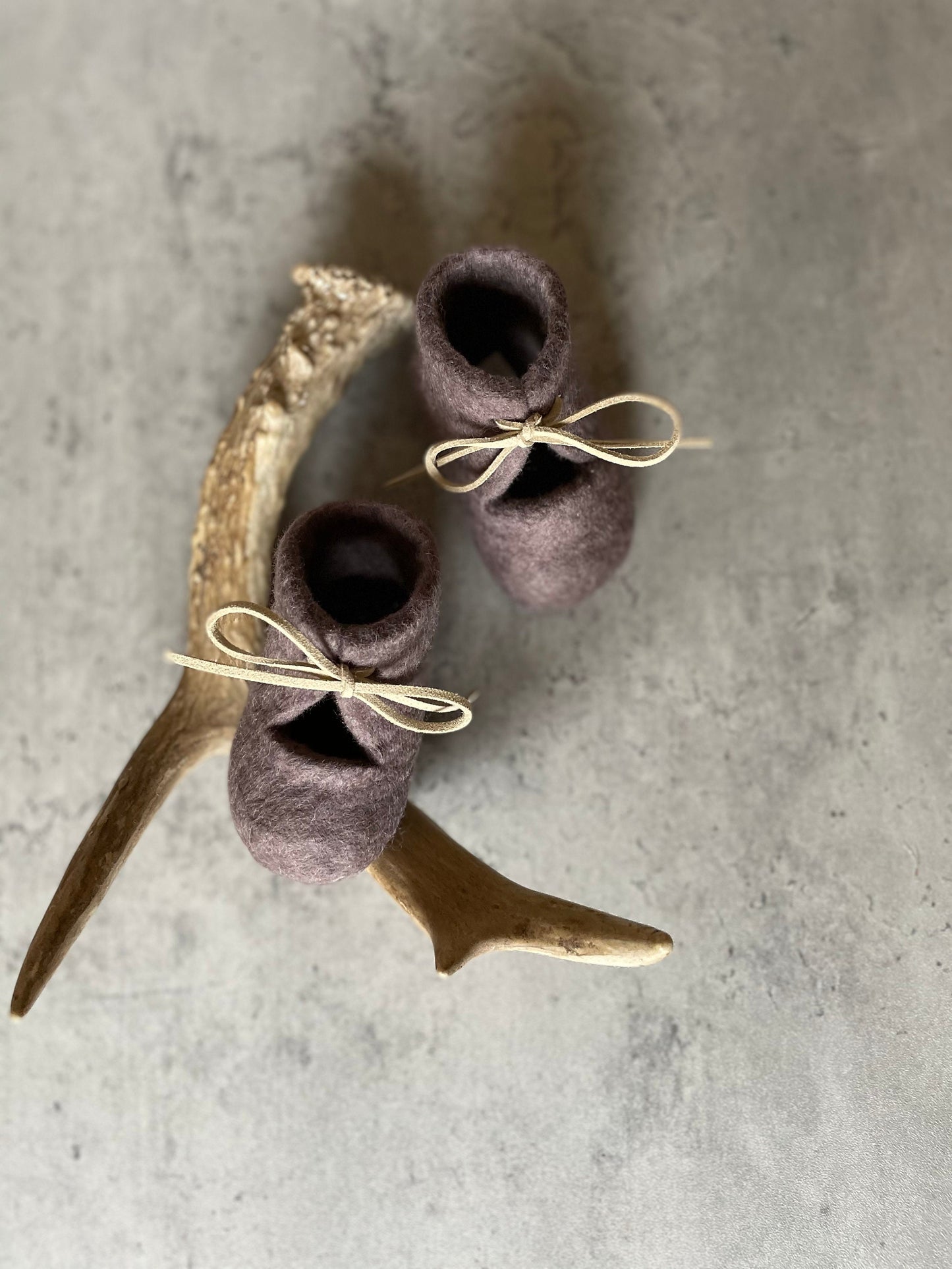 The Roots: Handmade Felted Wool Baby Booties For Infants