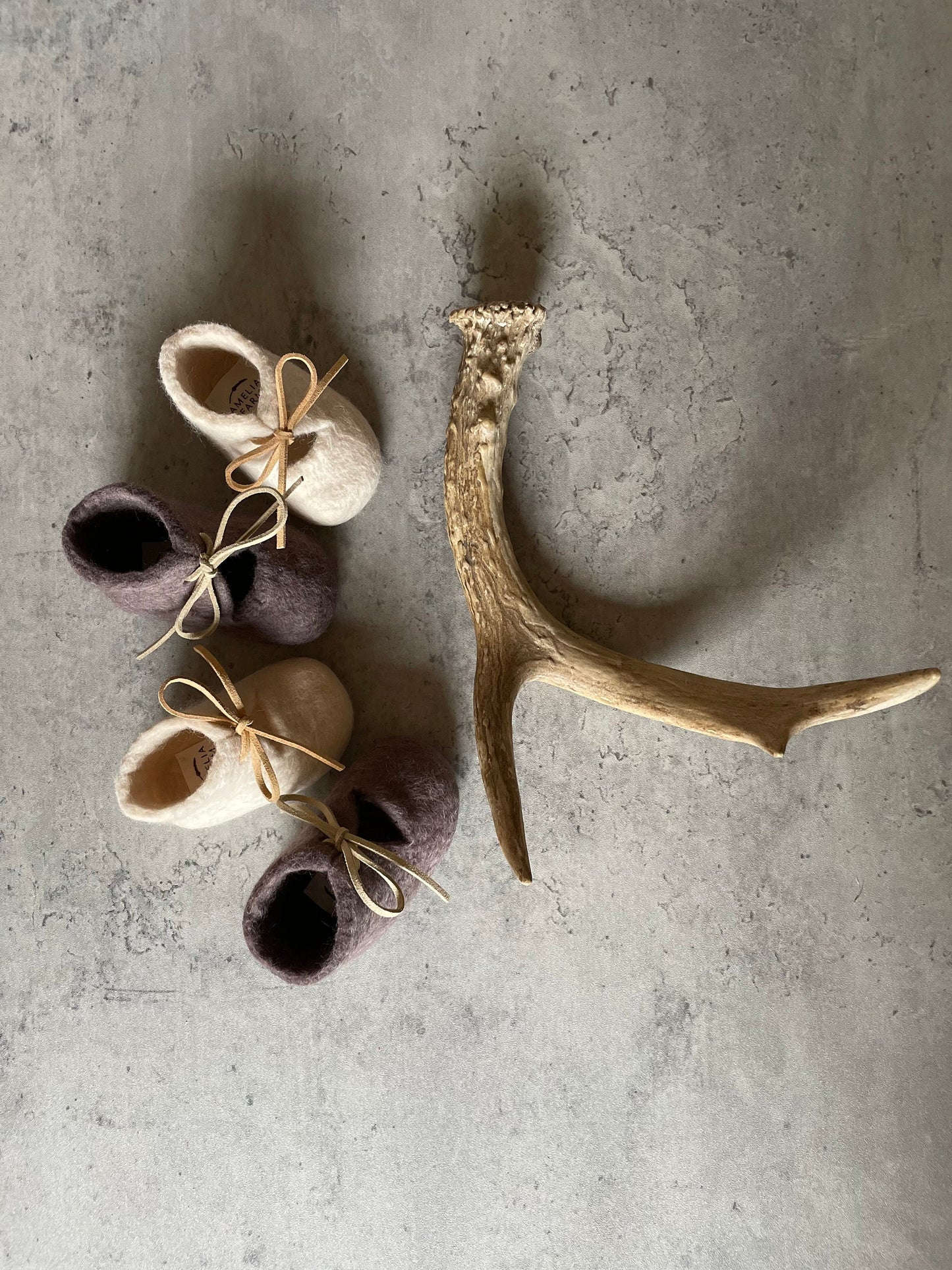 The Roots: Handmade Felted Wool Baby Booties For Infants