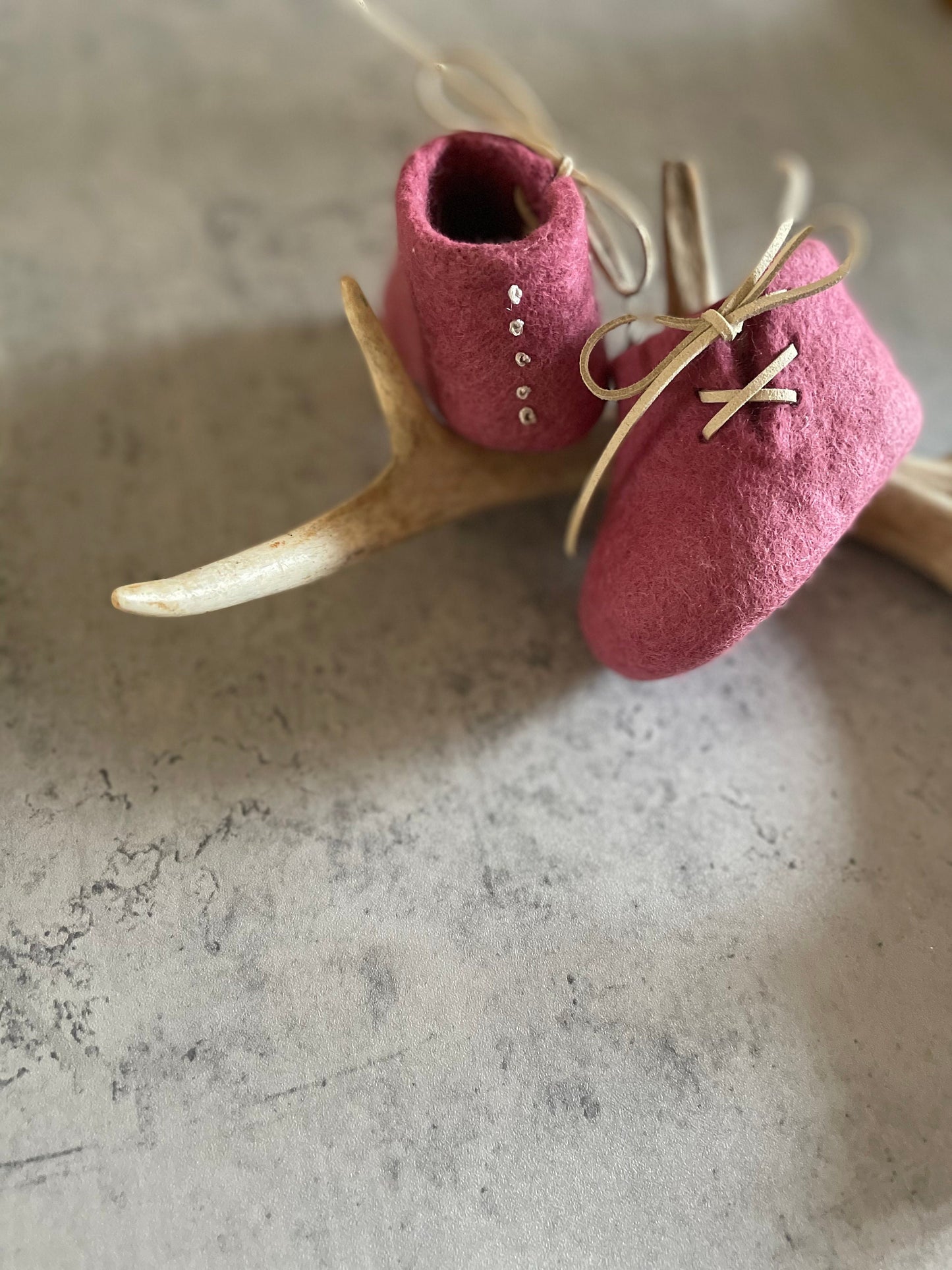 The Piedmont: Handmade Felted Wool Baby Booties For Infants