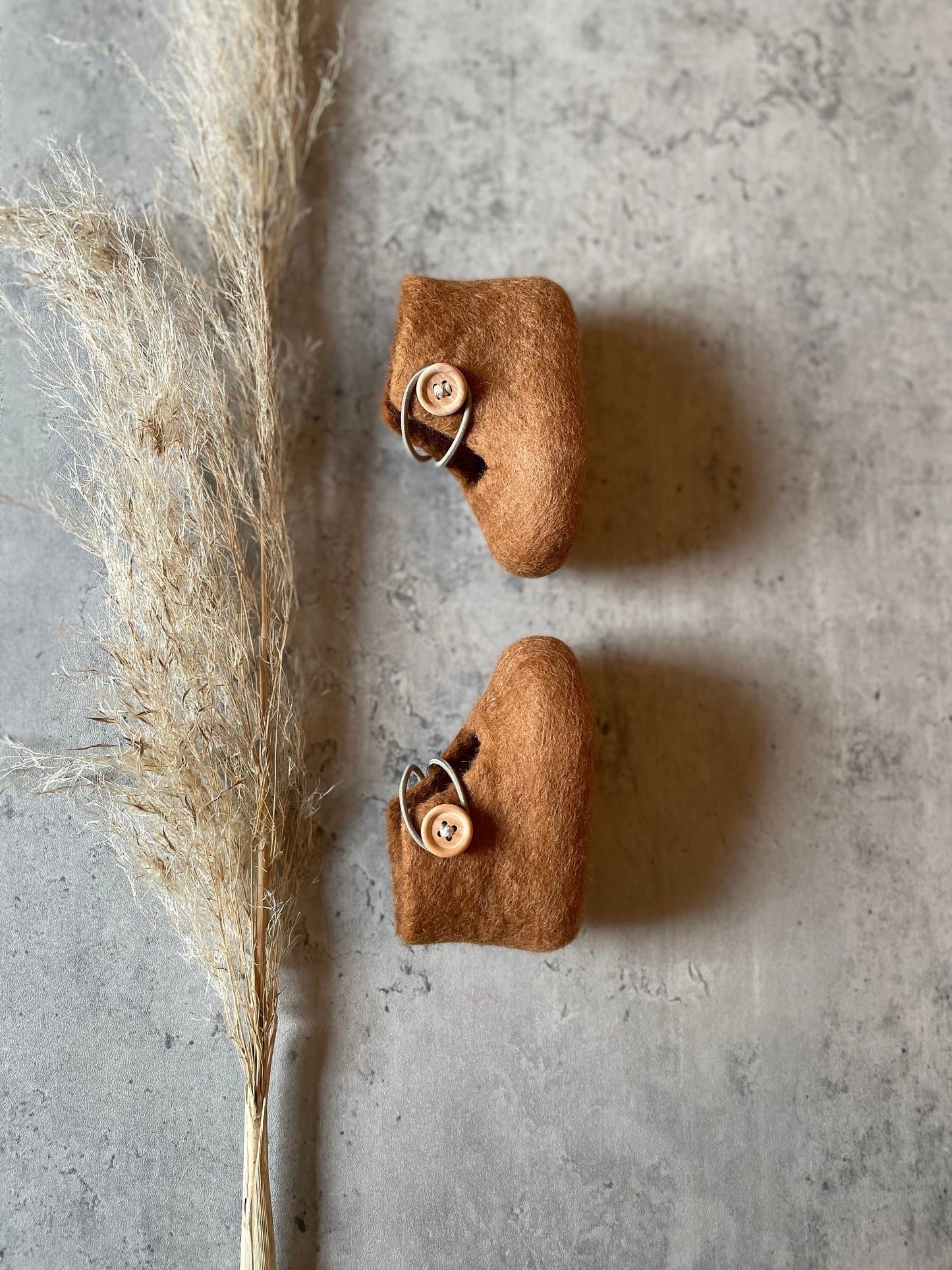 The Explorer: Handmade Felted Wool Baby Booties For Infants