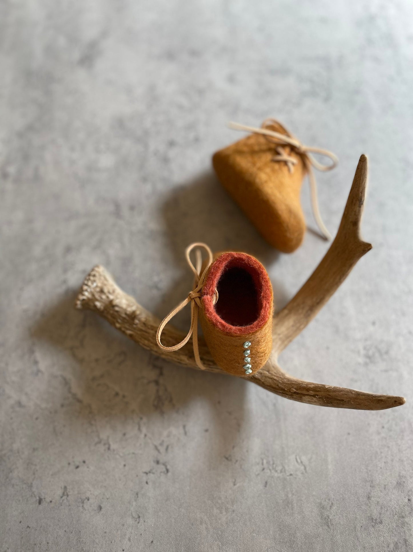 The Piedmont: Handmade Felted Wool Baby Booties For Infants