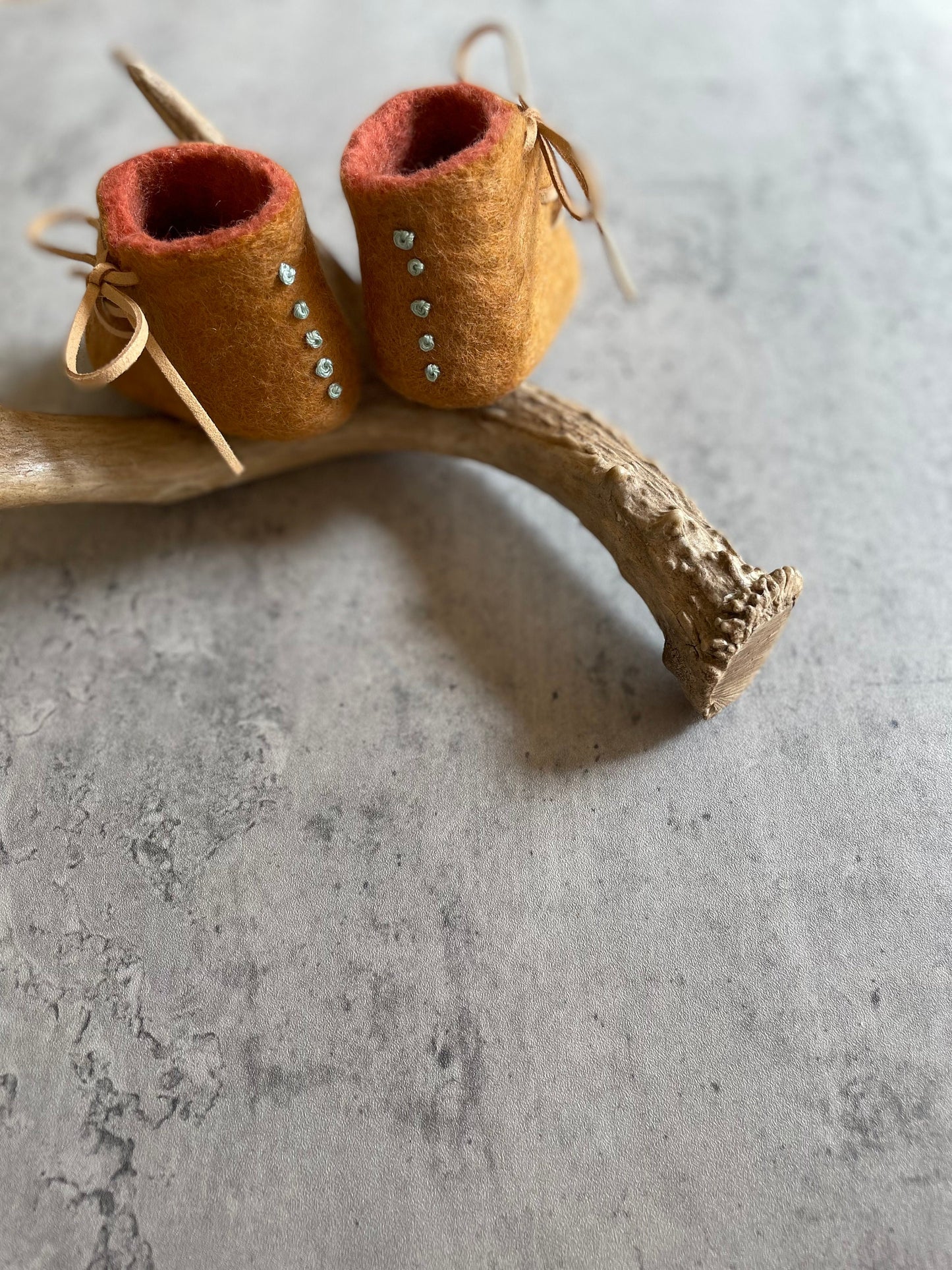 The Piedmont: Handmade Felted Wool Baby Booties For Infants