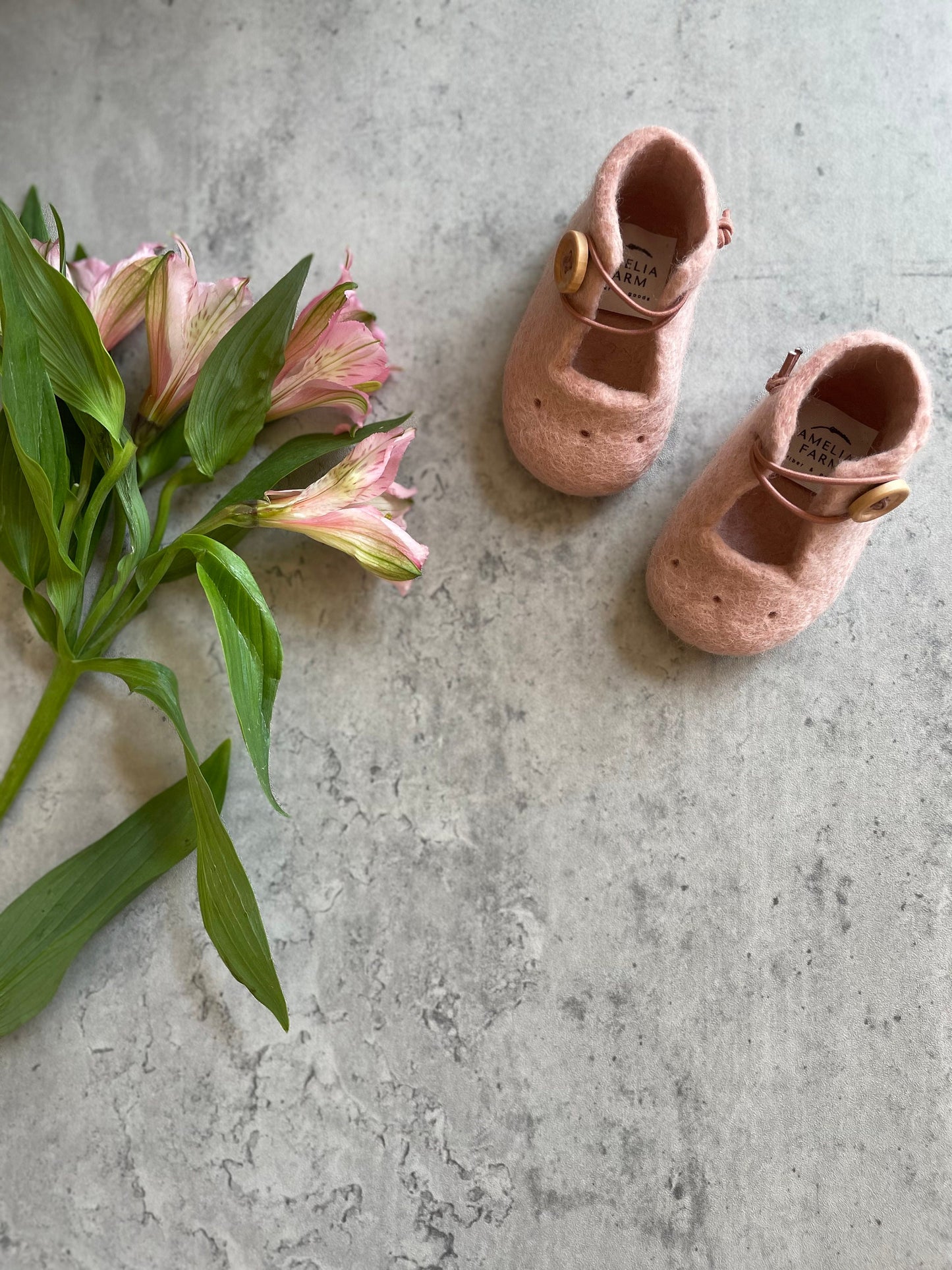 The Nancy: Handmade Felted Wool Baby Booties For Infants