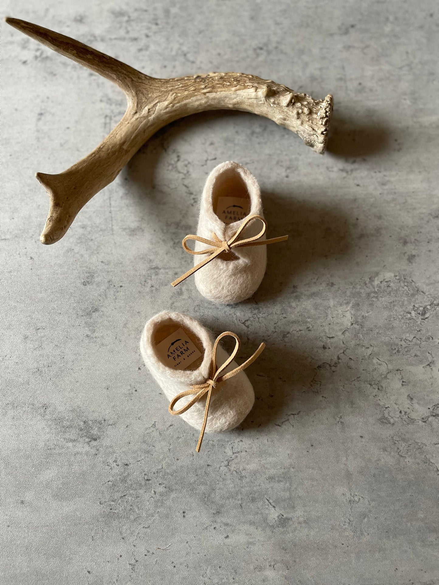 The Roots: Handmade Felted Wool Baby Booties For Infants