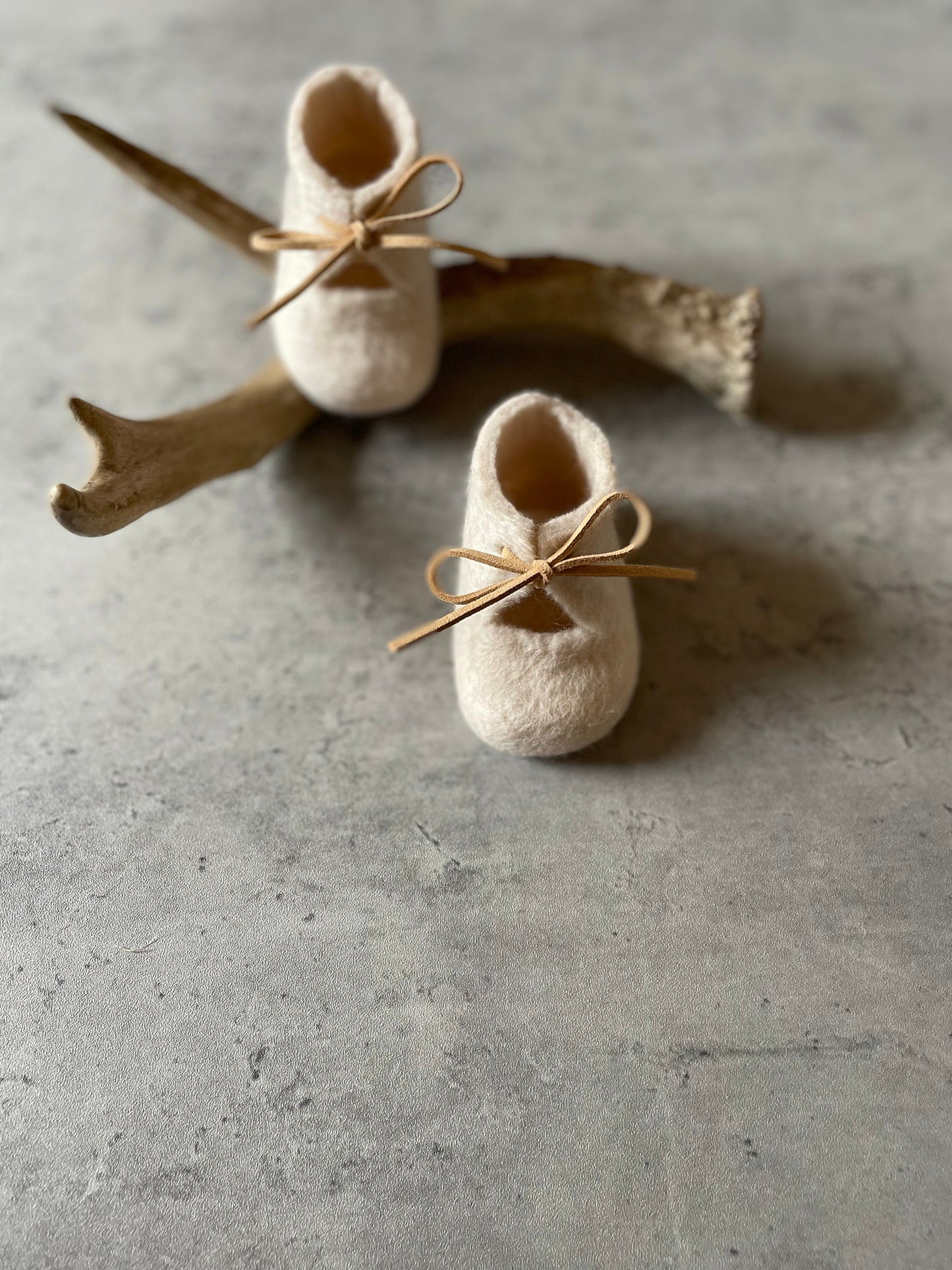 The Roots: Handmade Felted Wool Baby Booties For Infants