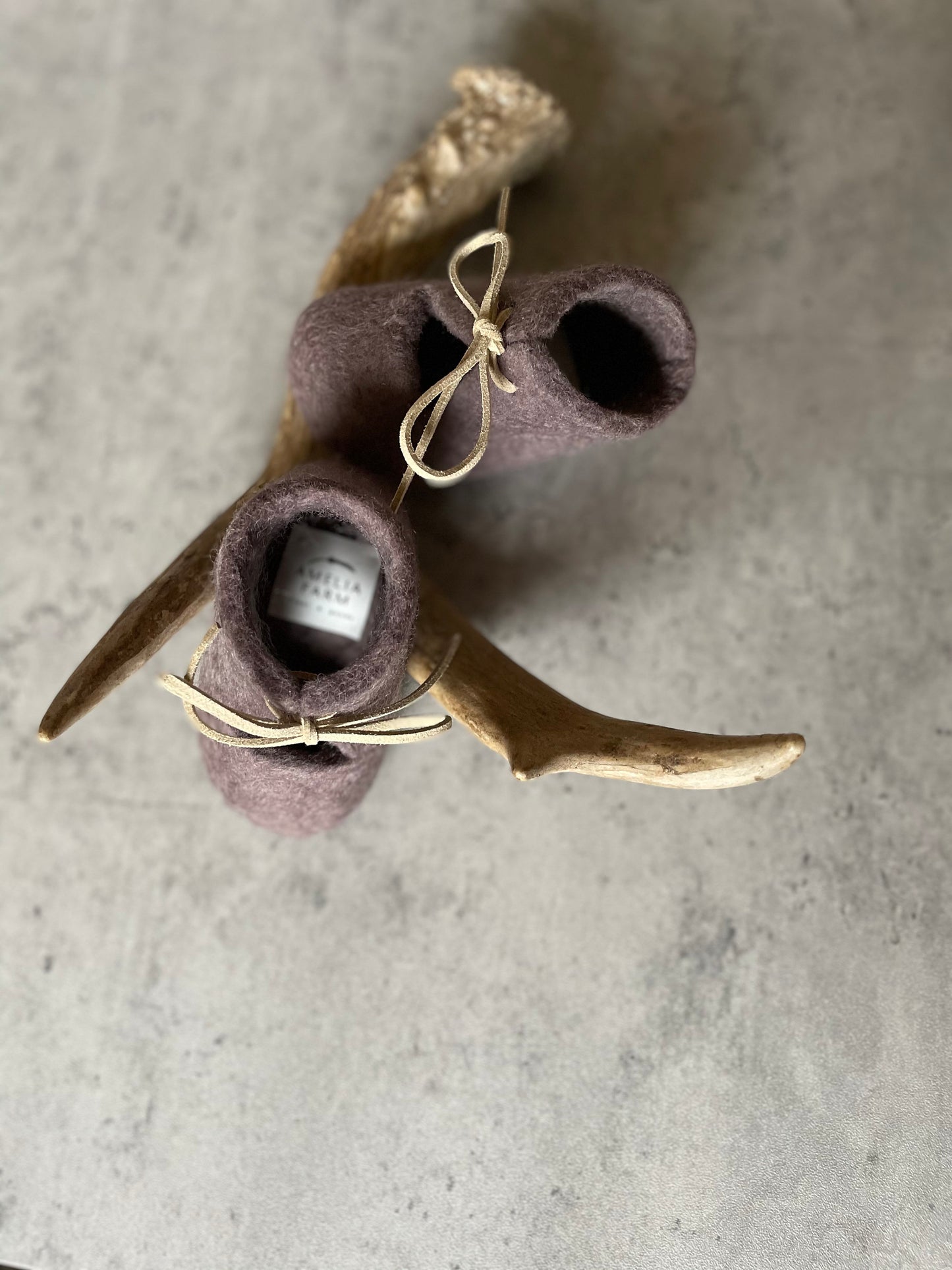 The Roots: Handmade Felted Wool Baby Booties For Infants