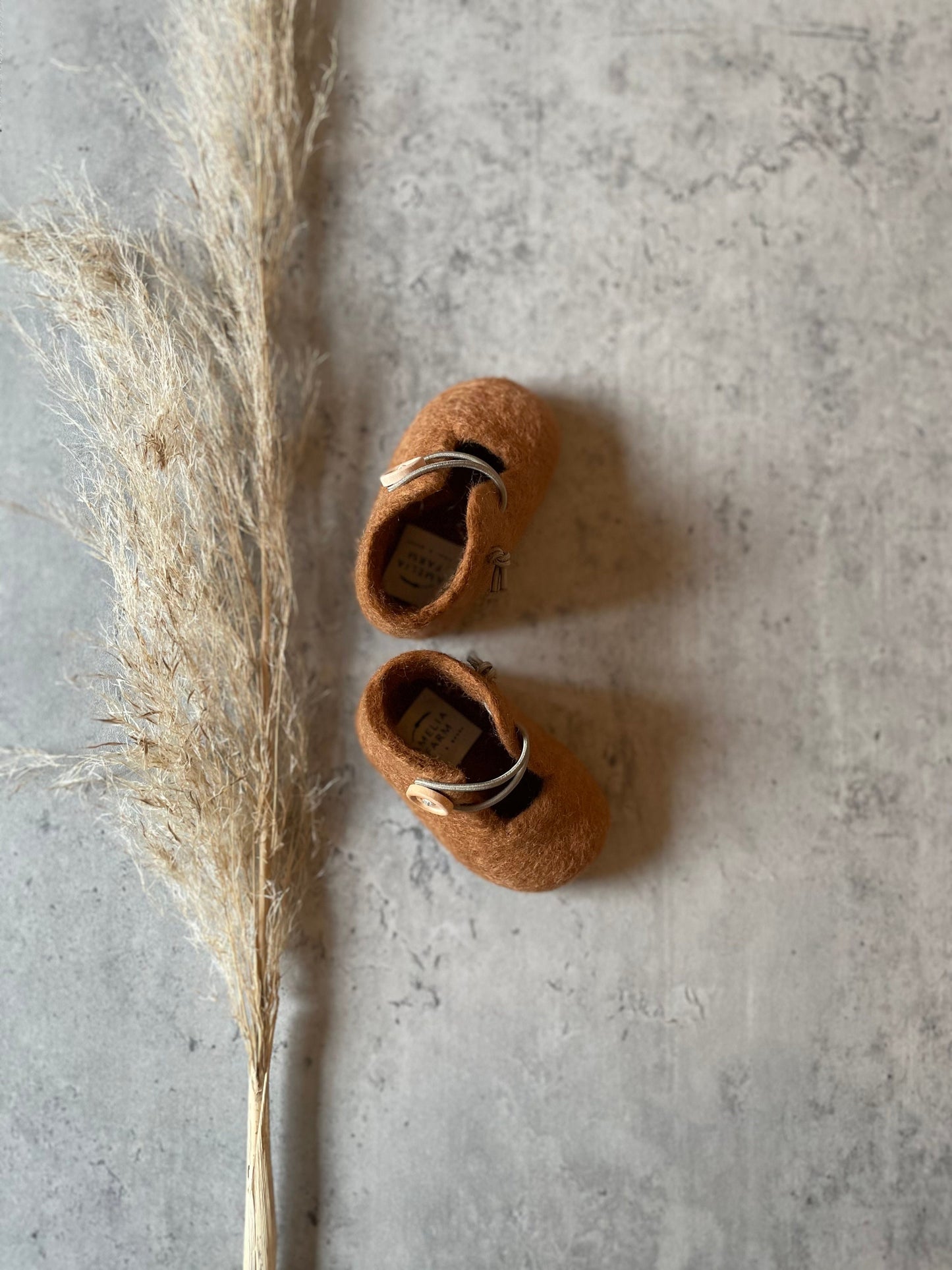The Explorer: Handmade Felted Wool Baby Booties For Infants